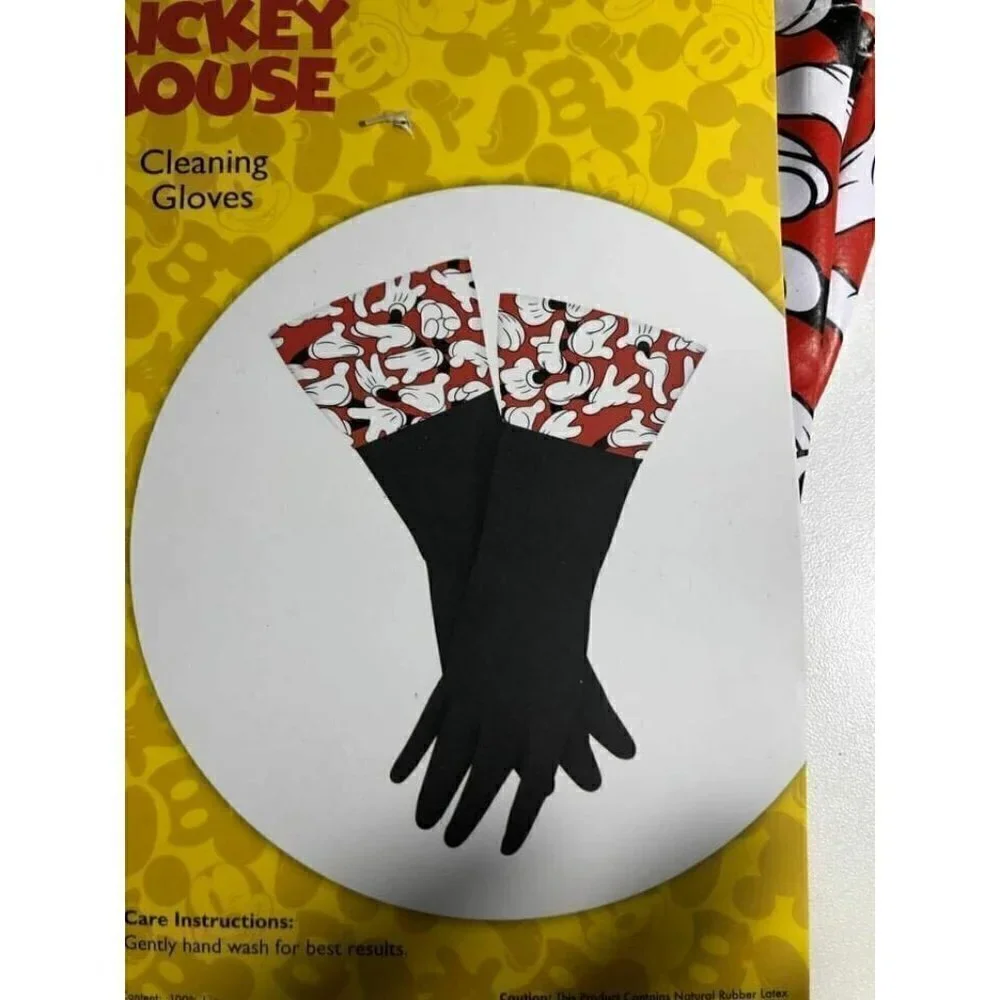 🛒$9 Disney Mickey Mouse Rubber Cleaning Gloves NEW #2231-5B